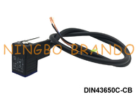 Соединитель клапана соленоида кабеля DIN43650C IP67 водоустойчивый отлитый в форму с СИД