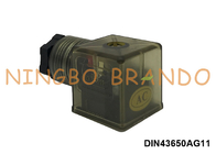 PG11 2P+E DIN43650A Соленоидный клапан соединителя с светодиодным светом IP65 AC DC