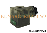 DIN43650A Энергосберегающий соленоидный колонтитульный коннектор 12VDC 24VDC 2P+E IP65