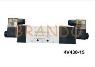 Серебряный тип 5/3 клапан управления воздушным движением 4В430-15 подводящего провода или соединителя цвета пути пневматический