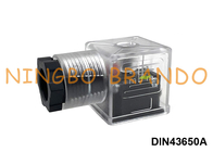 Форма a DIN 43650 соединителя катушки клапана соленоида DIN43650A прозрачная