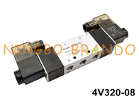 4V320-08 1/4&quot; клапан DC12V DC24V AC220V двойного соленоида пневматический