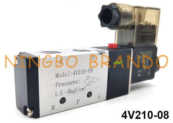 одиночный тип пневматический путь DC24V AC220V Airtac катушки 4V210-08 клапана соленоида 5/2