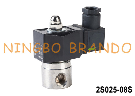 2S025-08 1/4&quot; прямодействующий электромоторный клапан из нержавеющей стали 24V 220V