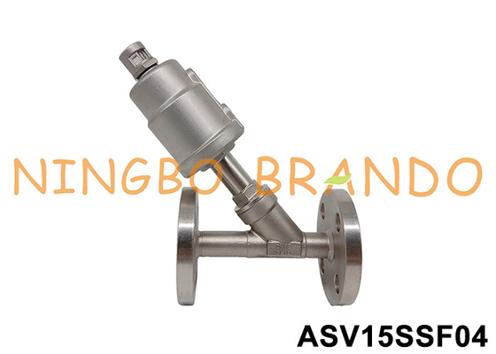 DN15 Flanged Port SS 304 Пневматический угловой клапан сиденья 0 ~ 16 бар