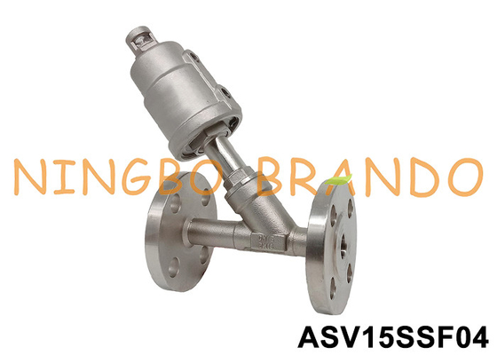 DN15 Flanged Port SS 304 Пневматический угловой клапан сиденья 0 ~ 16 бар