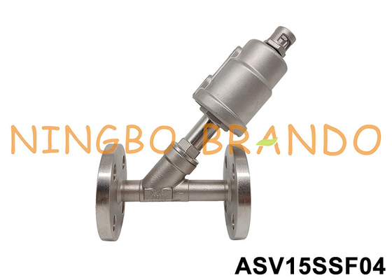 DN15 Flanged Port SS 304 Пневматический угловой клапан сиденья 0 ~ 16 бар