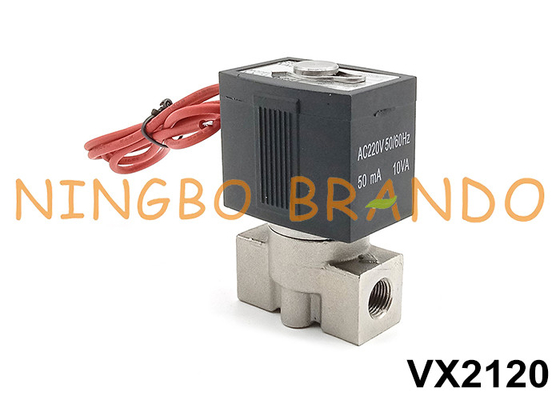СМК тип VX2120-02 Соленоидный клапан из нержавеющей стали 1/4' 24V 220V