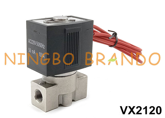 СМК тип VX2120-02 Соленоидный клапан из нержавеющей стали 1/4' 24V 220V