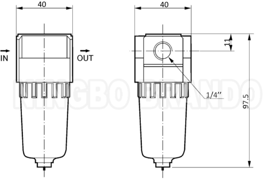 SMC Тип 1/8&quot; AF2000-01 1/4&quot; AF2000-02 Пневматический воздушный фильтр