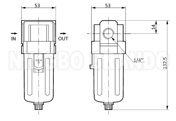 SMC тип AF3000-02 AF3000-03 Пневматический воздушный фильтр для комбинации FRL