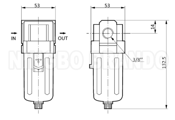 SMC тип AF3000-02 AF3000-03 Пневматический воздушный фильтр для комбинации FRL