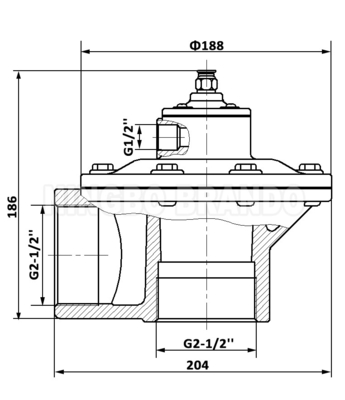 BFEC MF-Z-62S 2-1/2'' правоугольный дистанционный пилотный клапан для фильтра для мешков