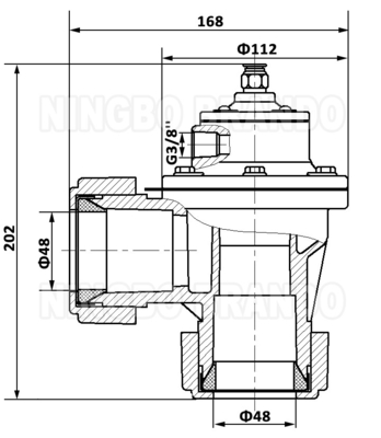 BFEC MF-ZM-40S 1,5&quot; пульсовый клапан с дистанционным пилотом с фиксированным гайком