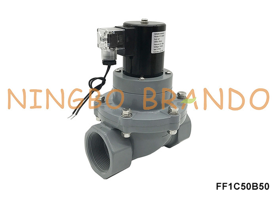 2' DN50 Противокоррозионный соленоидный клапан CPVC для химической кислоты 24V 220V