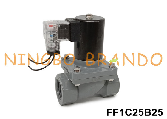 1' DN25 Антикоррозионный соленоидный клапан с корпусом CPVC 24V 110V 220V