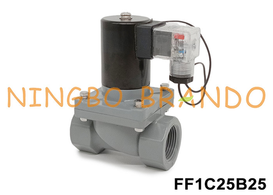 1' DN25 Антикоррозионный соленоидный клапан с корпусом CPVC 24V 110V 220V