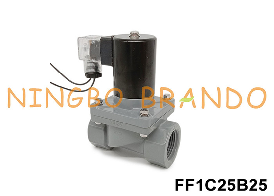 1' DN25 Антикоррозионный соленоидный клапан с корпусом CPVC 24V 110V 220V