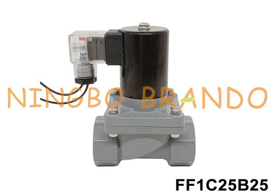 1' DN25 Антикоррозионный соленоидный клапан с корпусом CPVC 24V 110V 220V