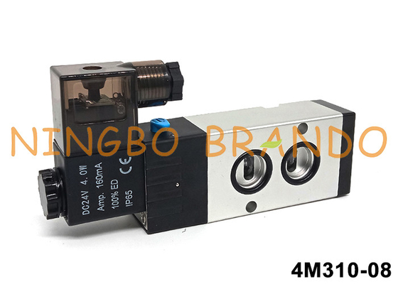 Airtac тип 4M310-08 Намур Пилот соленоидный клапан 5/2 Way 24V 220V