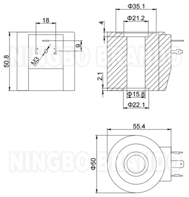 Амониевая охлаждающая катушка с соленойдом DC24V AC110V AC220V 22VA 15W