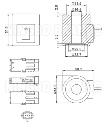 ГидраФорс тип 6359412 Гидравлическая катушка для экскаватора 12VDC 24VDC