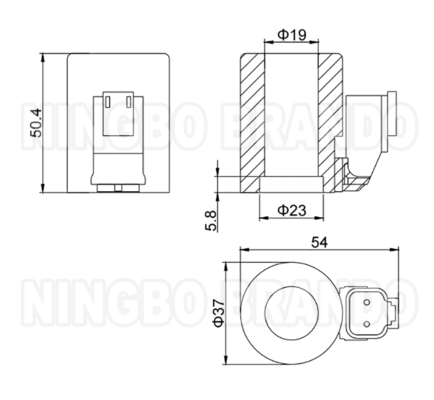 Катушка электромагнитного клапана Bosch Rexroth, тип гидравлический, DC12V DC24V 26W R901050010