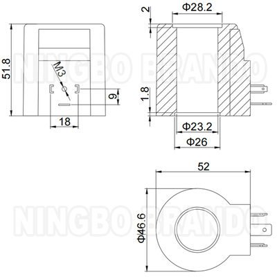 Катушка электромагнитного клапана Yuken типа DSG-03, DC12V DC24V 28W 38W