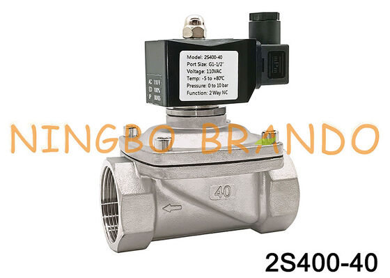 Клапан управления жидкостью серии 2S 2S400-40 1,5 дюйма, нормально закрытый