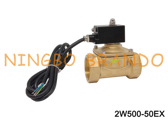 2'' 2/2 Way NC Explosion-Proof Brass Solenoid Valve 24V 110V 220V