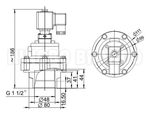 HUANENG MD340S Full Immersion 1-1/2'' Pulse Valve 24V 110V 220V