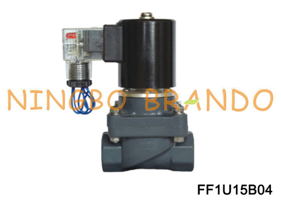 DN15 1/2 '' Антикоррозионный нормально закрытый электромагнитный клапан UPVC 220 В 110 В 24 В