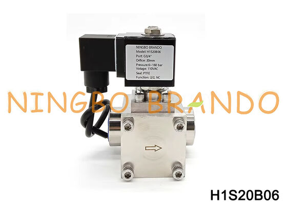 3/4'' Inch High Pressure SS304 Electric Solenoid Valve 120 bar 160 bar