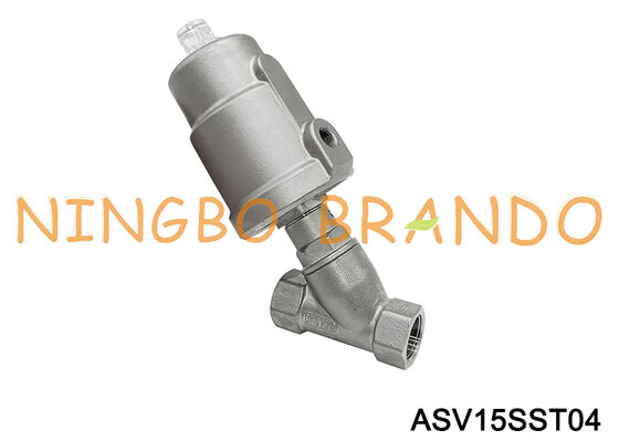 1/2'' Pneumatic Angle Seat Valve 2 Way 2 Position DN15 PN16 Thread
