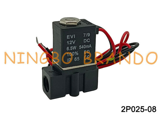 2P0250-08 2-ходовой электромагнитный клапан 1/4" пластиковый пневматический электромагнитный клапан