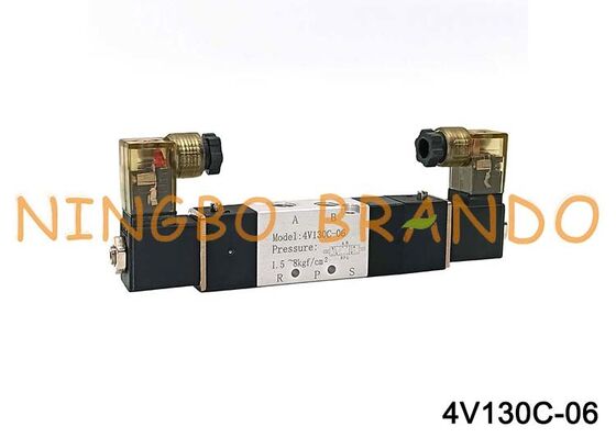 Airtac Type 4V130C-06 Соленоидный воздушный клапан 3-позиционный 5-портовый пневматический регулирующий клапан 1/8 дюйма