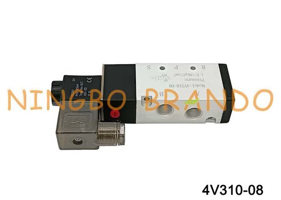 Airtac Type 4V310-08 Solenoid Air Valve 5 Way 2 Position 4V300 Series