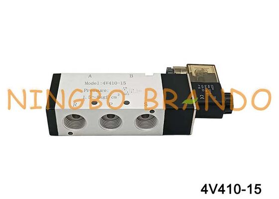 AIRTAC Тип 1/2 ''Соленоидный воздушный клапан 4V410-15 12 В 24 В 110 В 220 В с одной катушкой, 2 положения, 5 путей