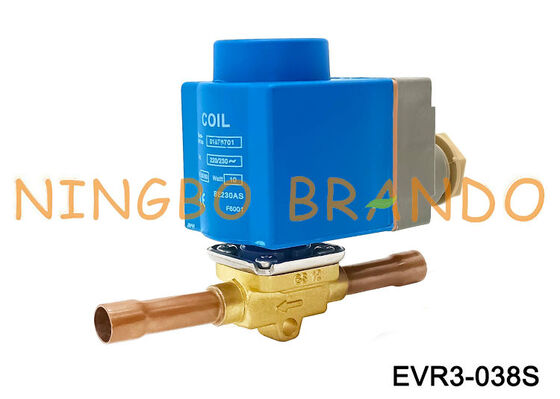 Электромагнитный клапан Danfoss, тип 032F1204 EVR 3 3/8 дюйма под пайку, НЗ
