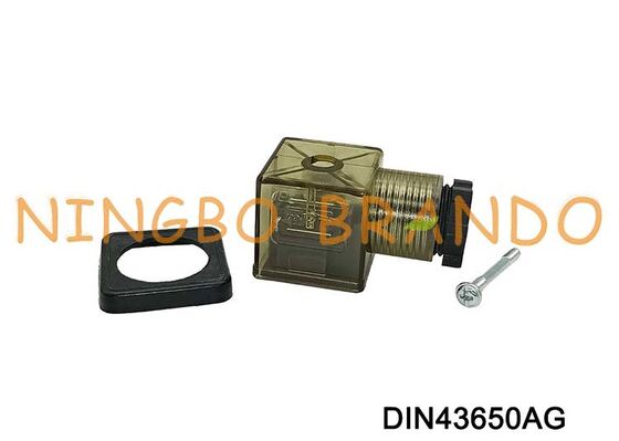 DIN43650A Разъем катушки электромагнитного клапана 18 мм MPM Коричневый нейлон DIN 43650 Тип A