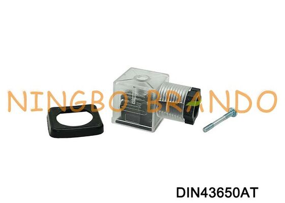 DIN43650A Разъем катушки электромагнитного клапана 18 мм, прозрачный DIN 43650, тип A