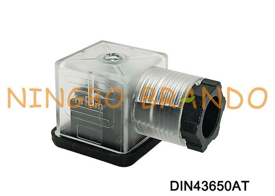 DIN43650A Разъем катушки электромагнитного клапана 18 мм, прозрачный DIN 43650, тип A