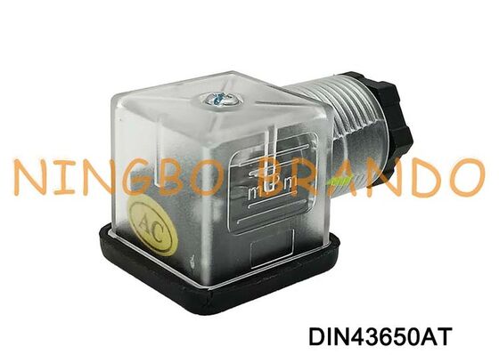 DIN43650A Разъем катушки электромагнитного клапана 18 мм, прозрачный DIN 43650, тип A