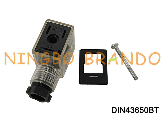 DIN43650B Разъем катушки электромагнитного клапана 11 мм, прозрачный DIN 43650, тип B