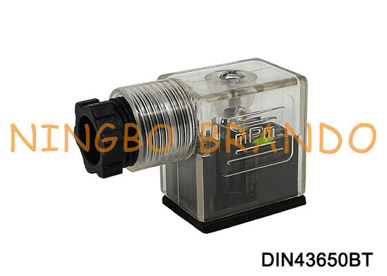DIN43650B Разъем катушки электромагнитного клапана 11 мм, прозрачный DIN 43650, тип B