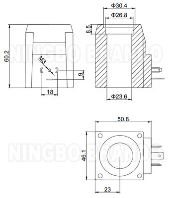 Вилка с гидравлическим соленоидным клапаном типа Eaton Vickers 507847 12VDC 507848 24VDC 30W