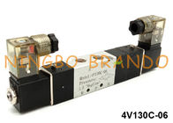 Тип 5/3 путь BSPT 1/8&quot; AirTAC пневматический клапан соленоида 24VDC 220VAC 4V130C-06