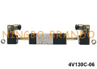 Тип 5/3 путь BSPT 1/8&quot; AirTAC пневматический клапан соленоида 24VDC 220VAC 4V130C-06