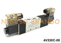 1/4&quot; 5 клапан соленоида положения 4V330C-08 пути 3 пневматический для пневматического привода DC24V AC220V AC110V
