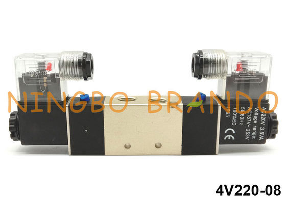 1/4&quot; тип пневматическое положение 220V 4V220-08 Airtac пути 2 клапана соленоида 5